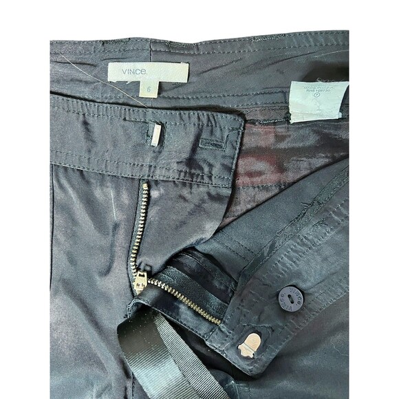 VTG Vince Black Strap Pants Women’s Size 6, Edgy Buckle Detail Cargo Trousers - Picture 6 of 12